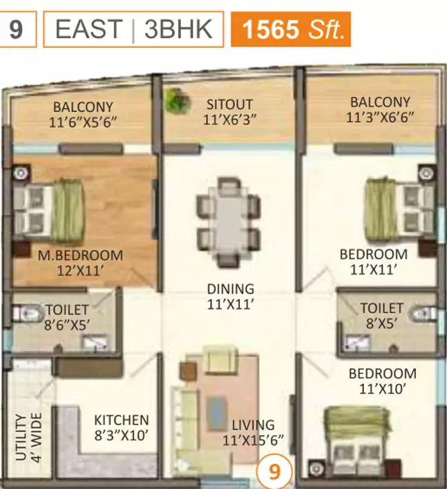 Floor plan for Vasavi GP Trends