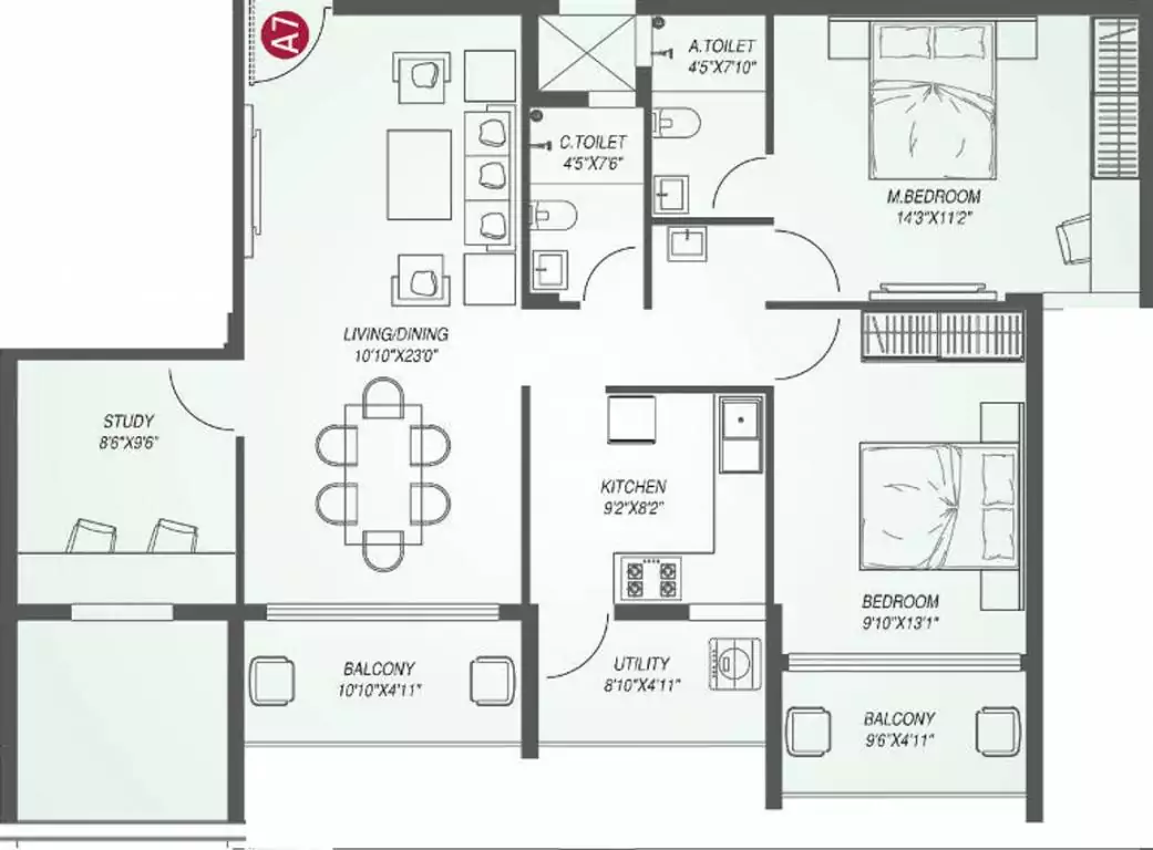 Floor plan for IN Edilon