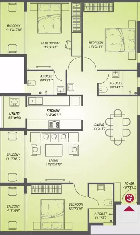 Floor plan for IN Edilon