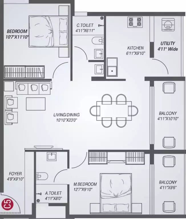 Floor plan for IN Edilon