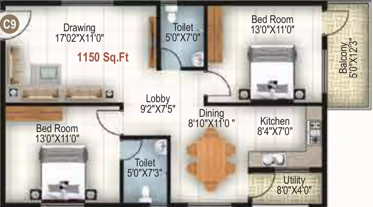 Floor plan for Jeevan Grandeur