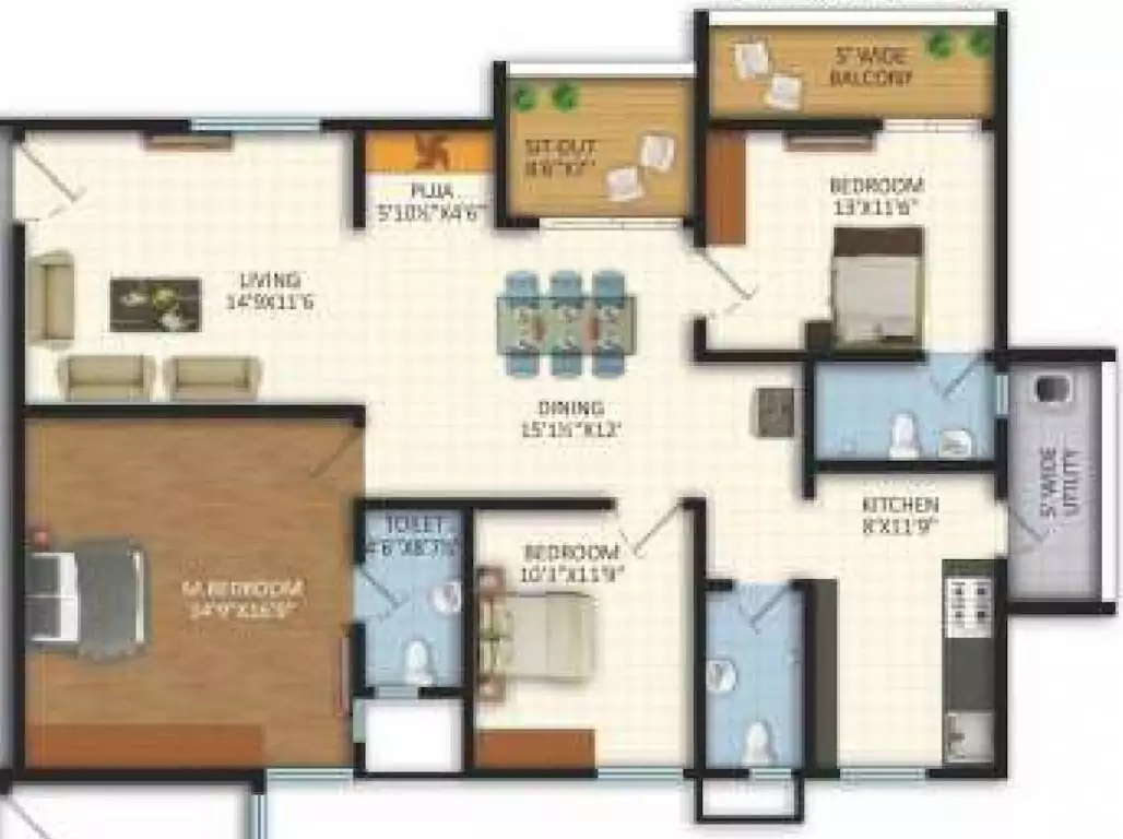 Floor plan for Vasavi Lakecity East