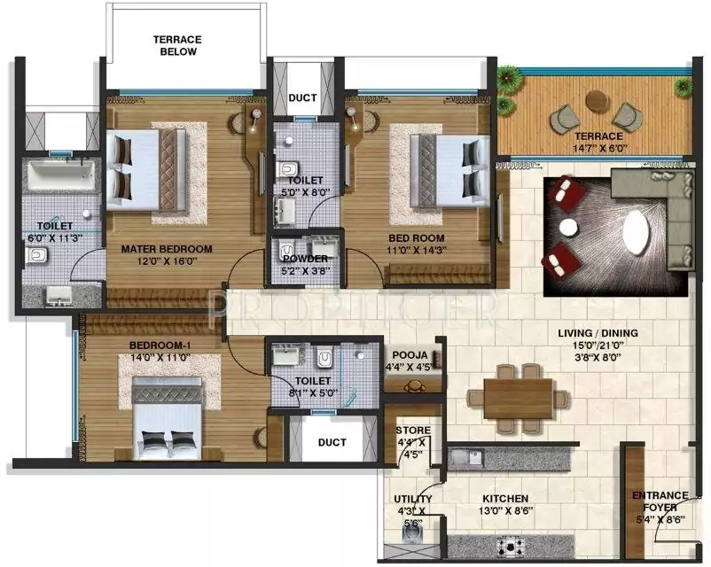 Floor plan for Lodha Belmondo