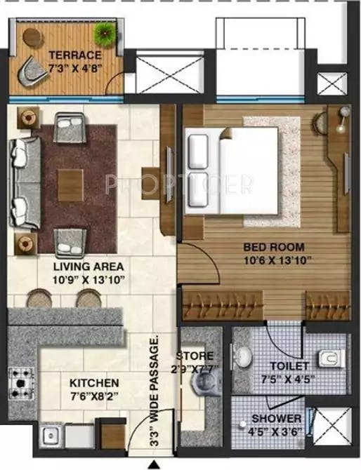 Floor plan for Lodha Belmondo