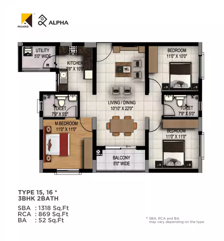 Floor plan for Maarq Alpha