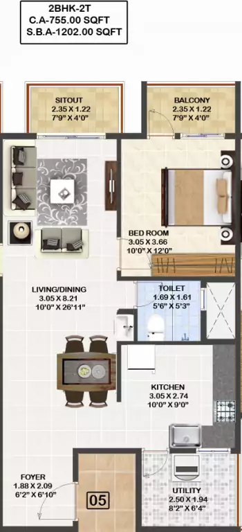 Floor plan for Mahaveer Carnation