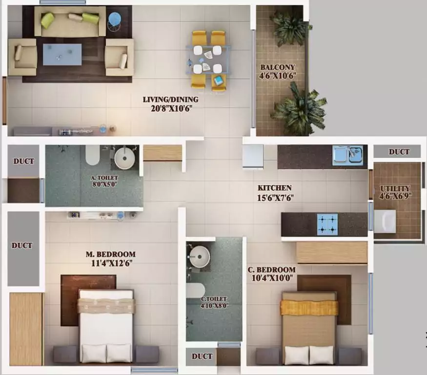 Floor plan for Mahendra Aarna