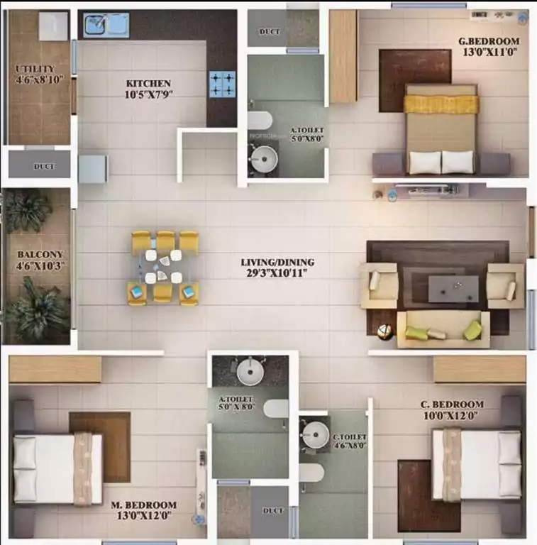 Floor plan for Mahendra Aarna