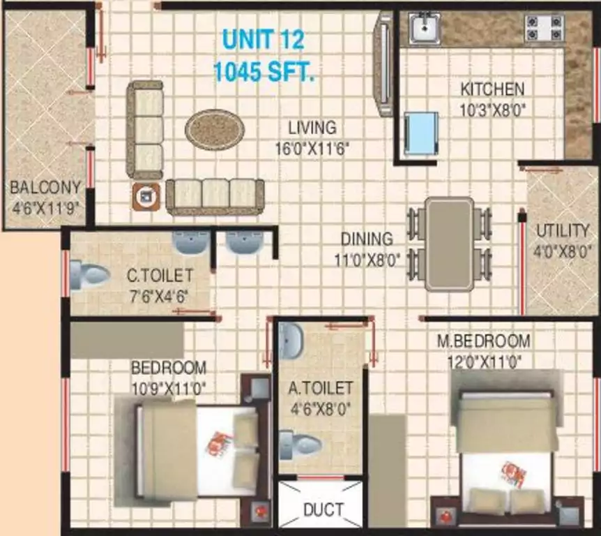 Floor plan for Mamtha Elite