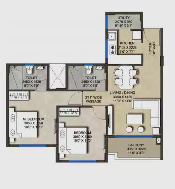 Floor plan for Pegasus Megapolis Symphony Phase I