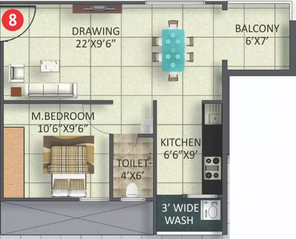 Floor plan for Moksha Josh Elite