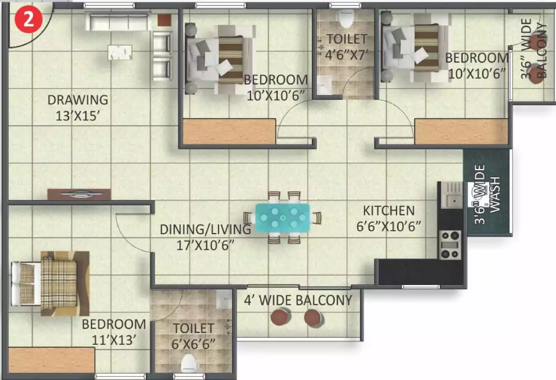 Floor plan for Moksha Josh Elite