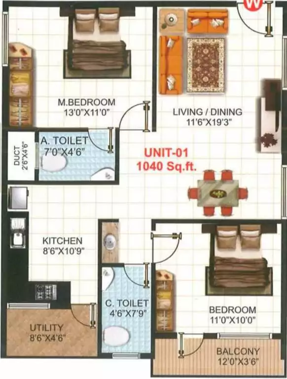 Floor plan for N R Pearl