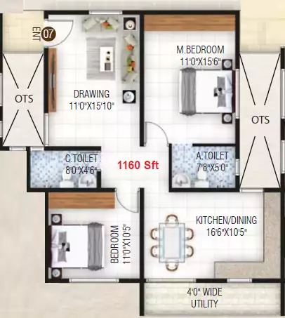 Floor plan for NVR Sun Pearl