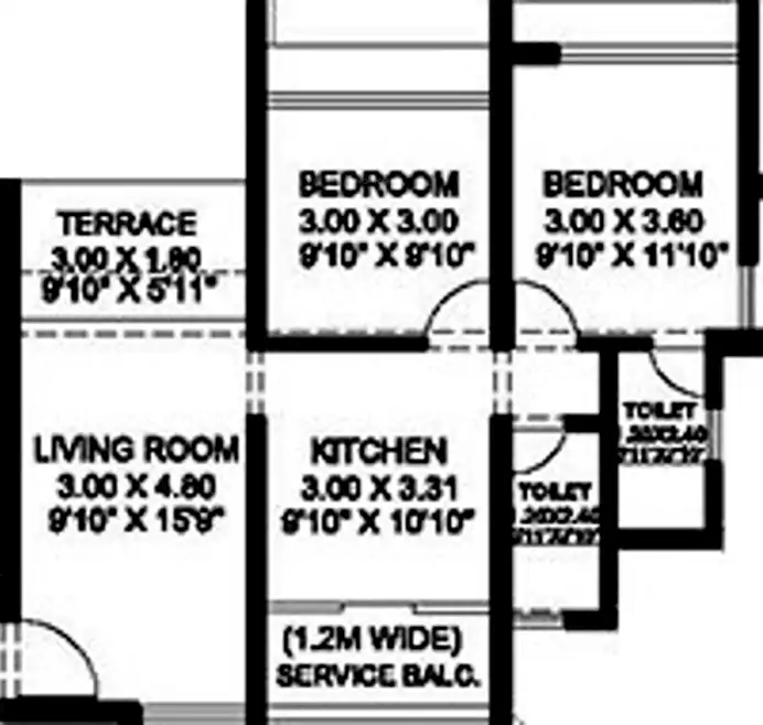 Floor plan for Magarpatta Pancham