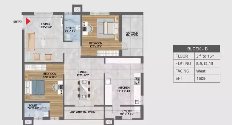 Floor plan for Madhu Parkville