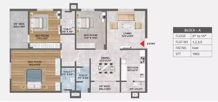 Floor plan for Madhu Parkville