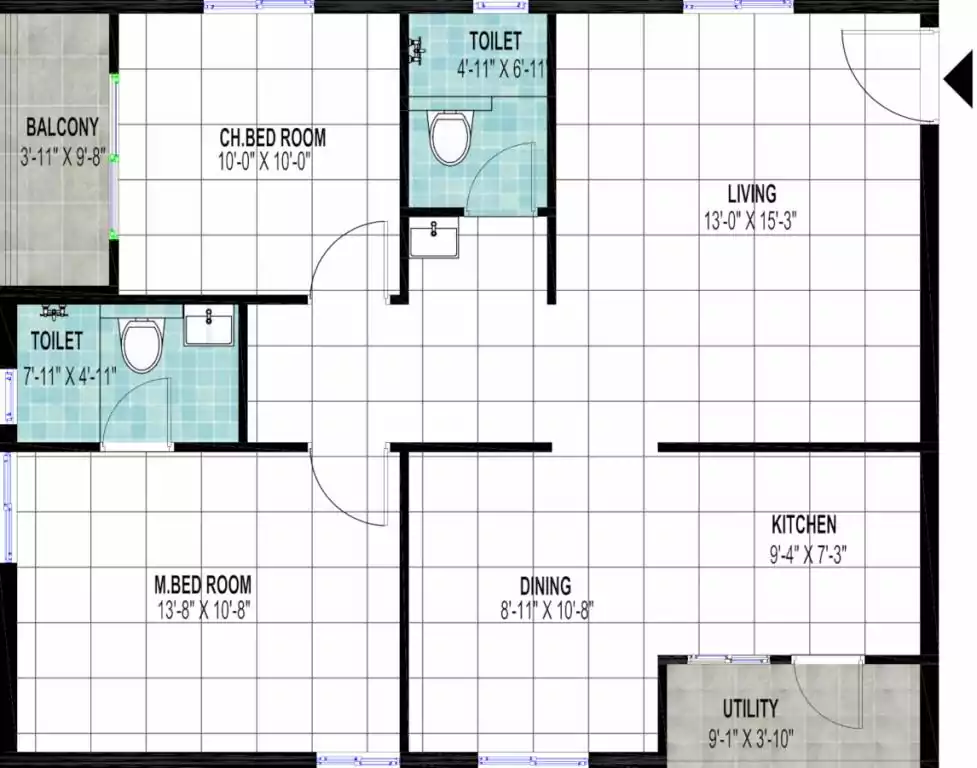 Floor plan for Praneeth Pranav Flora