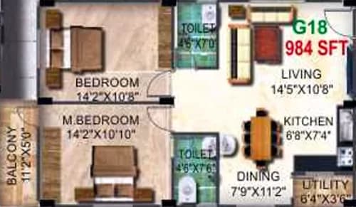 Floor plan for Pyramid Watsonia