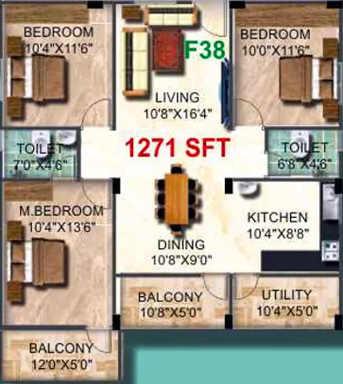 Floor plan for Pyramid Watsonia