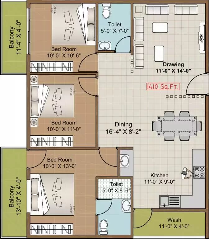 Floor plan for Sai Purvi Khosala
