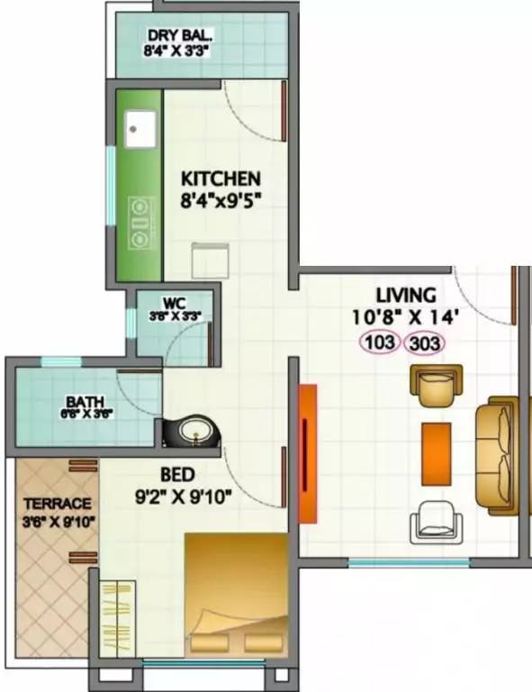 Floor plan for Bhosale Creations Saiyog Residency