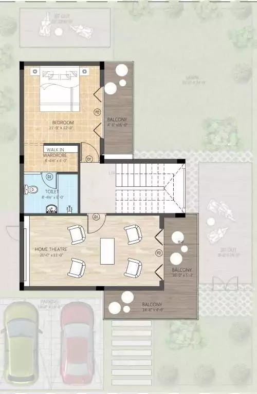 Floor plan for Sark Garden Villas