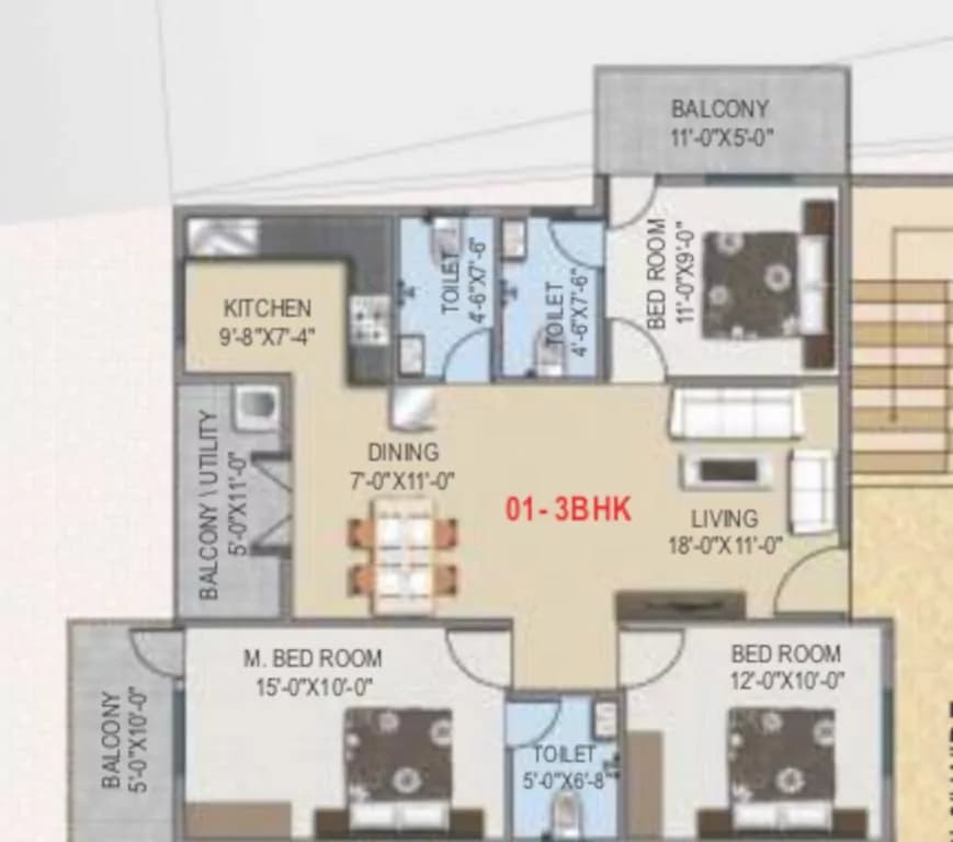 Floor plan for Sashank Aavaas