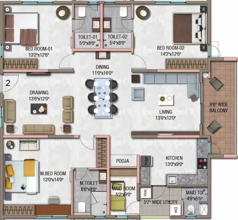 Floor plan for Aparna Serenity