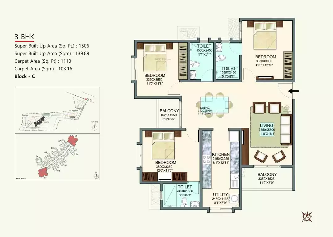 Floor plan for Skylark Dasos