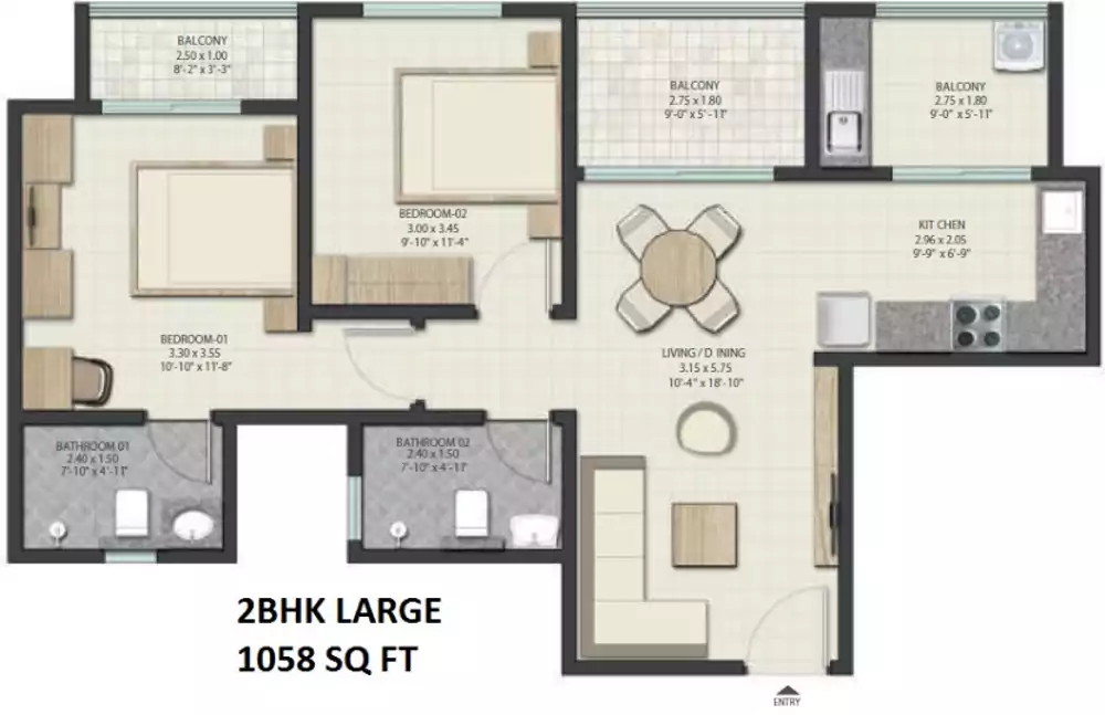 Floor plan for Sobha Dream Gardens