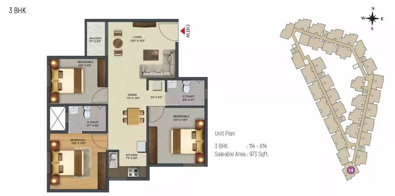 Floor plan for Sowparnika Pranathi