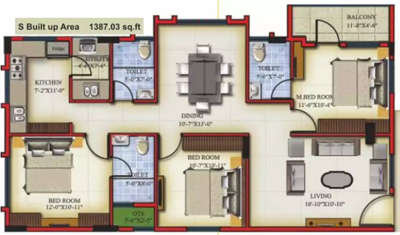 Floor plan for Span Krishna
