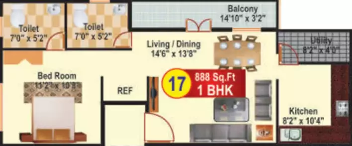 Floor plan for Sri Infra Heights