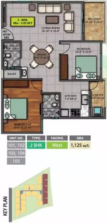 Floor plan for Sri Dwaraka Sai Balaji Residency