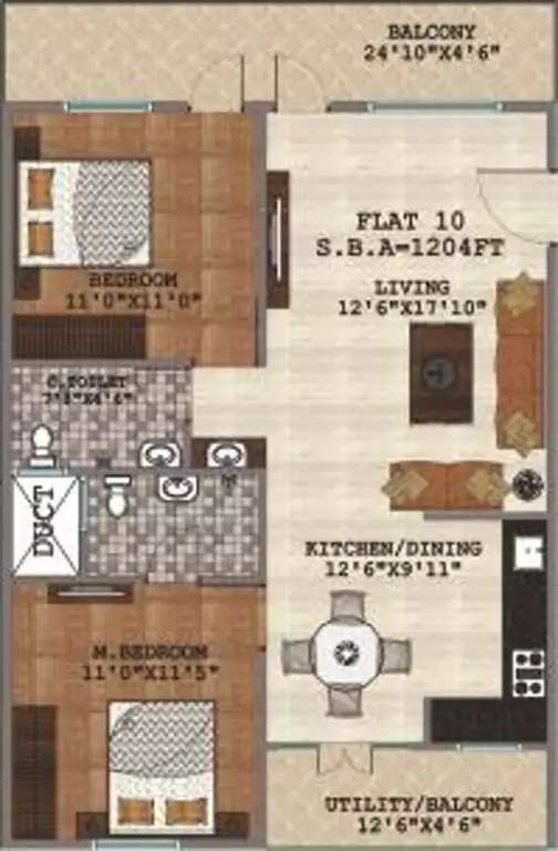 Floor plan for SSB Urban Lotus