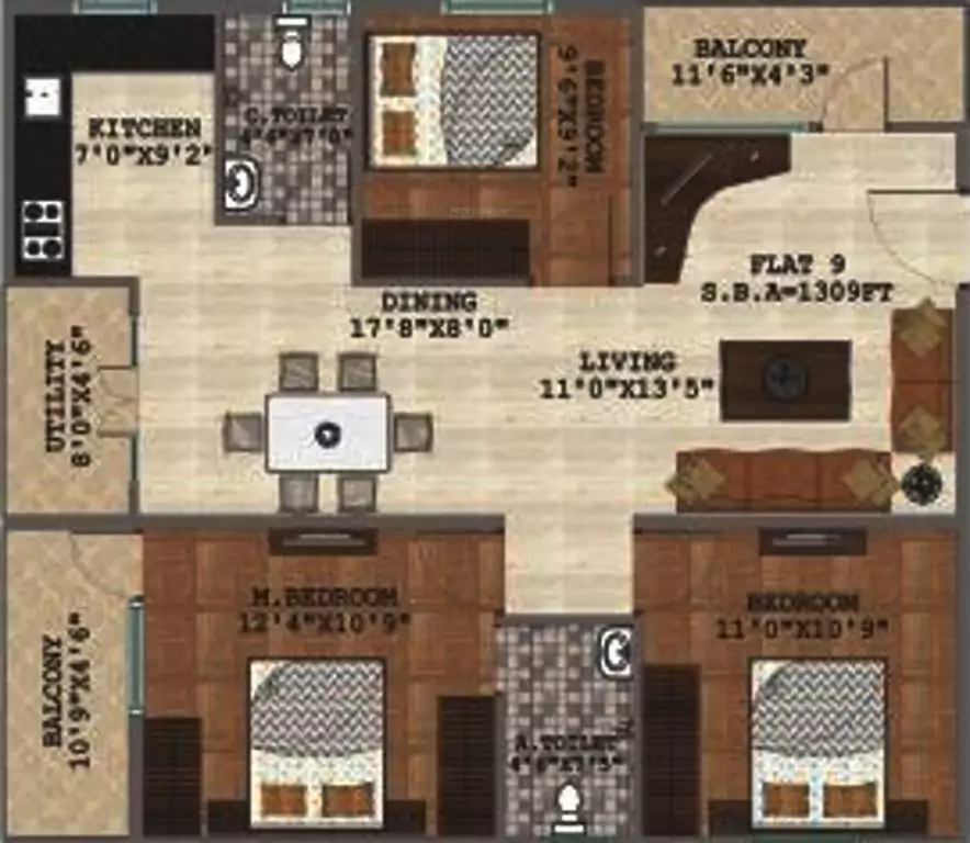 Floor plan for SSB Urban Lotus