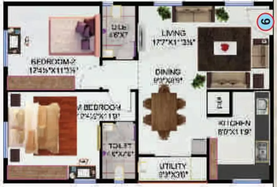 Floor plan for Sunrise Ashoka Legend