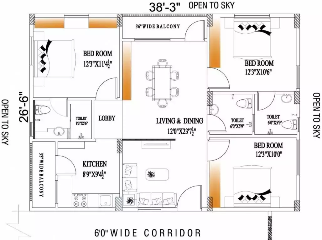 Floor plan for Suprabhat Shreem Brezee