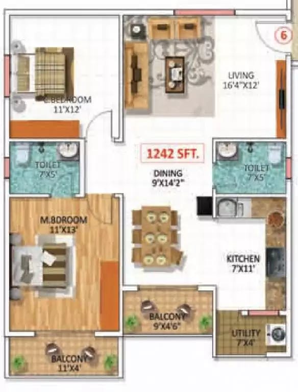 Floor plan for Swathi Magnolia
