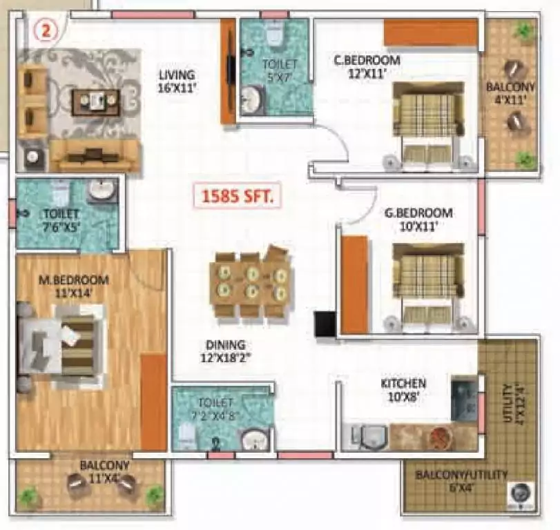 Floor plan for Swathi Magnolia