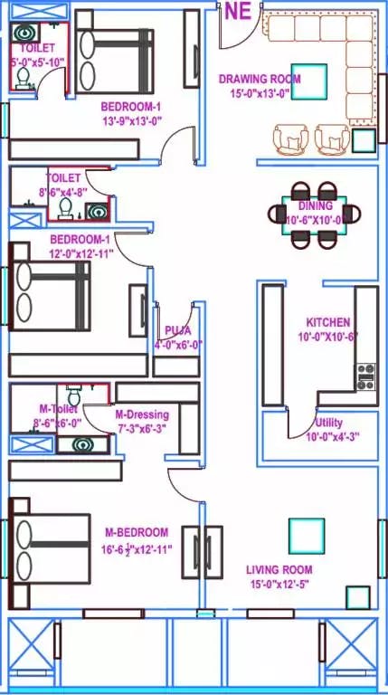 Floor plan for Vasavi Usharam Integra
