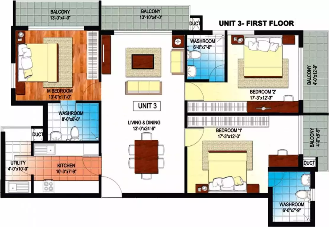 Floor plan for VKC Chourasia Sapphire