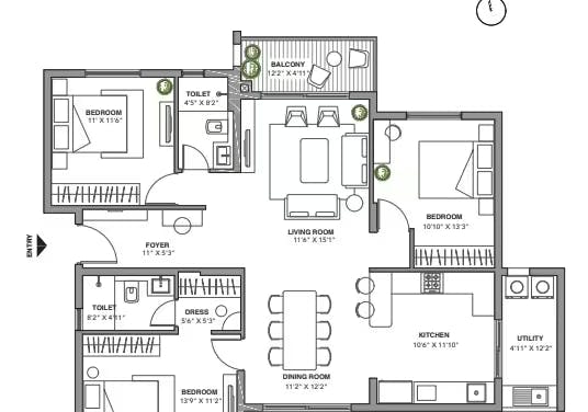 Floor plan for Assetz 22 and Crest