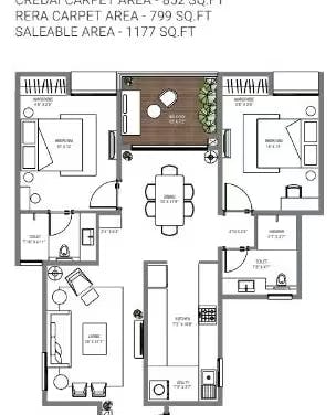 Floor plan for Assetz Atmos and Aura