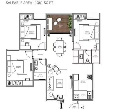 Floor plan for Assetz Atmos and Aura