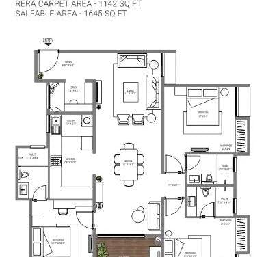 Floor plan for Assetz Atmos and Aura