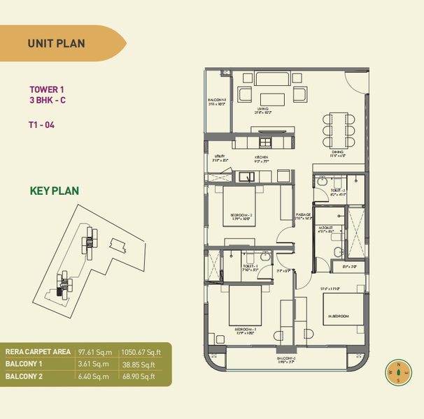 Floor plan for Birla Tisya