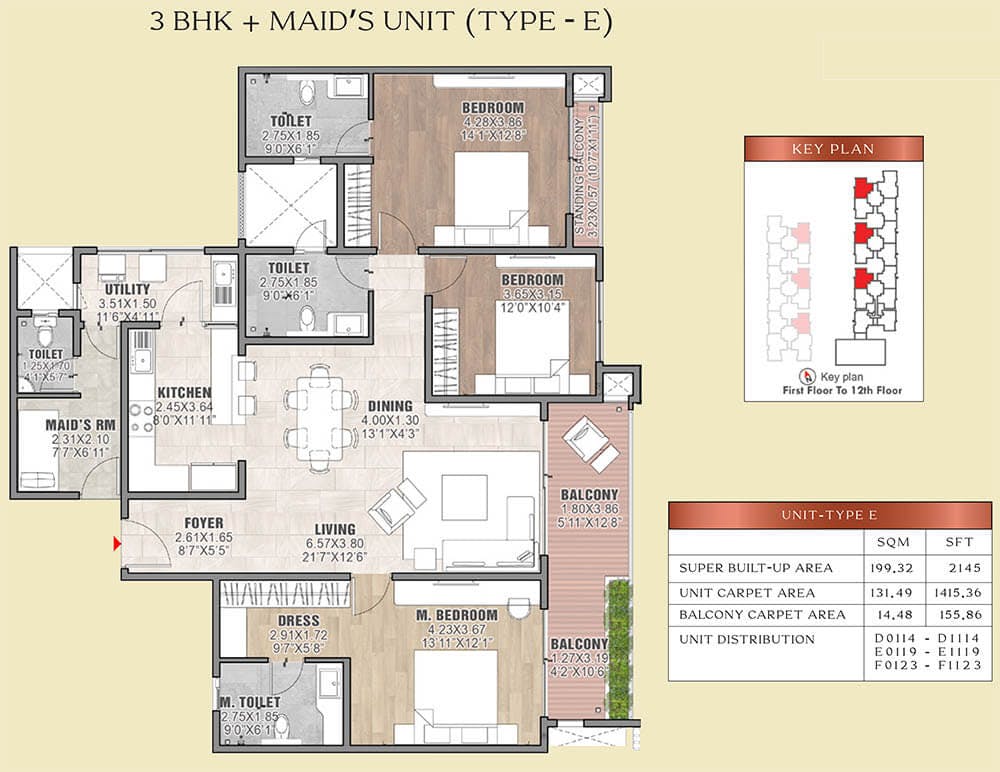 Floor plan for Brigade Insignia