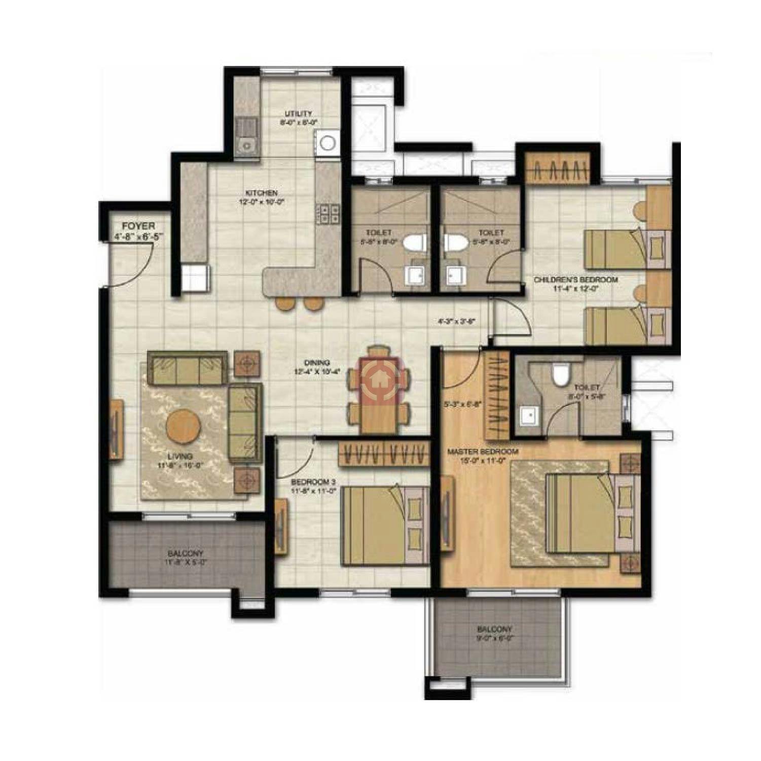 Floor plan for Brigade Lakefront